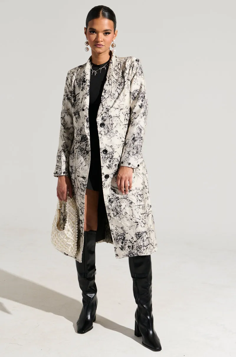TALULAH REMOVABLE FUR TRIM TRENCH IN IVORY MULTI sold by AKIRA product image thumbnail 5