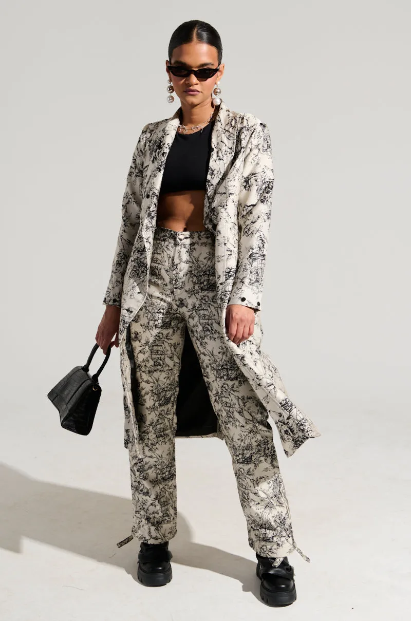 TALULAH REMOVABLE FUR TRIM TRENCH IN IVORY MULTI sold by AKIRA product image thumbnail 3