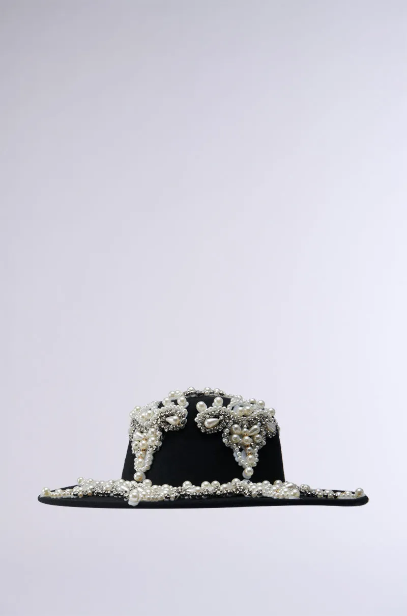 PEARL PLEASE EMBELLISHED BRIM HAT sold by AKIRA product image thumbnail 4