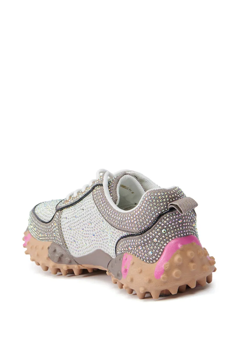AZALEA WANG ISABEAU BROWN MULTI SNEAKER sold by AKIRA product image thumbnail 4