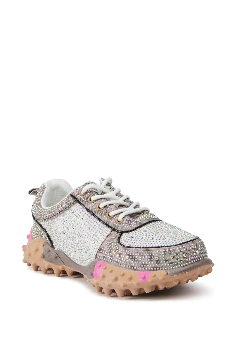 AZALEA WANG ISABEAU BROWN MULTI SNEAKER sold by AKIRA product image thumbnail 3