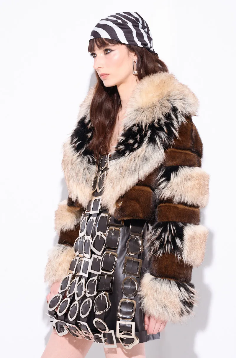 PORTIA CROPPED FAUX FUR JACKET sold by AKIRA product image thumbnail 3