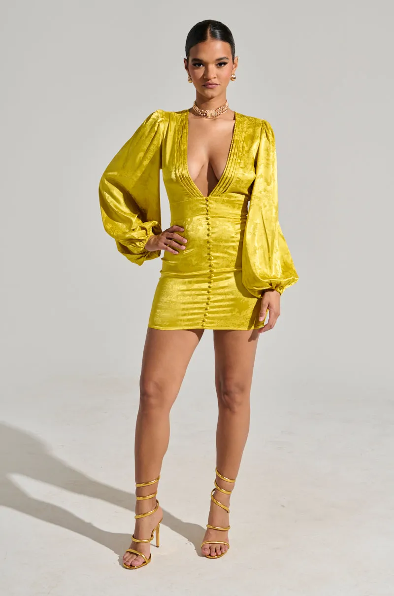 SLEEK AND CHIC SATIN MINI DRESS sold by AKIRA