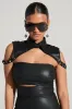 TRUE TRUE PU COLLAR sold by AKIRA