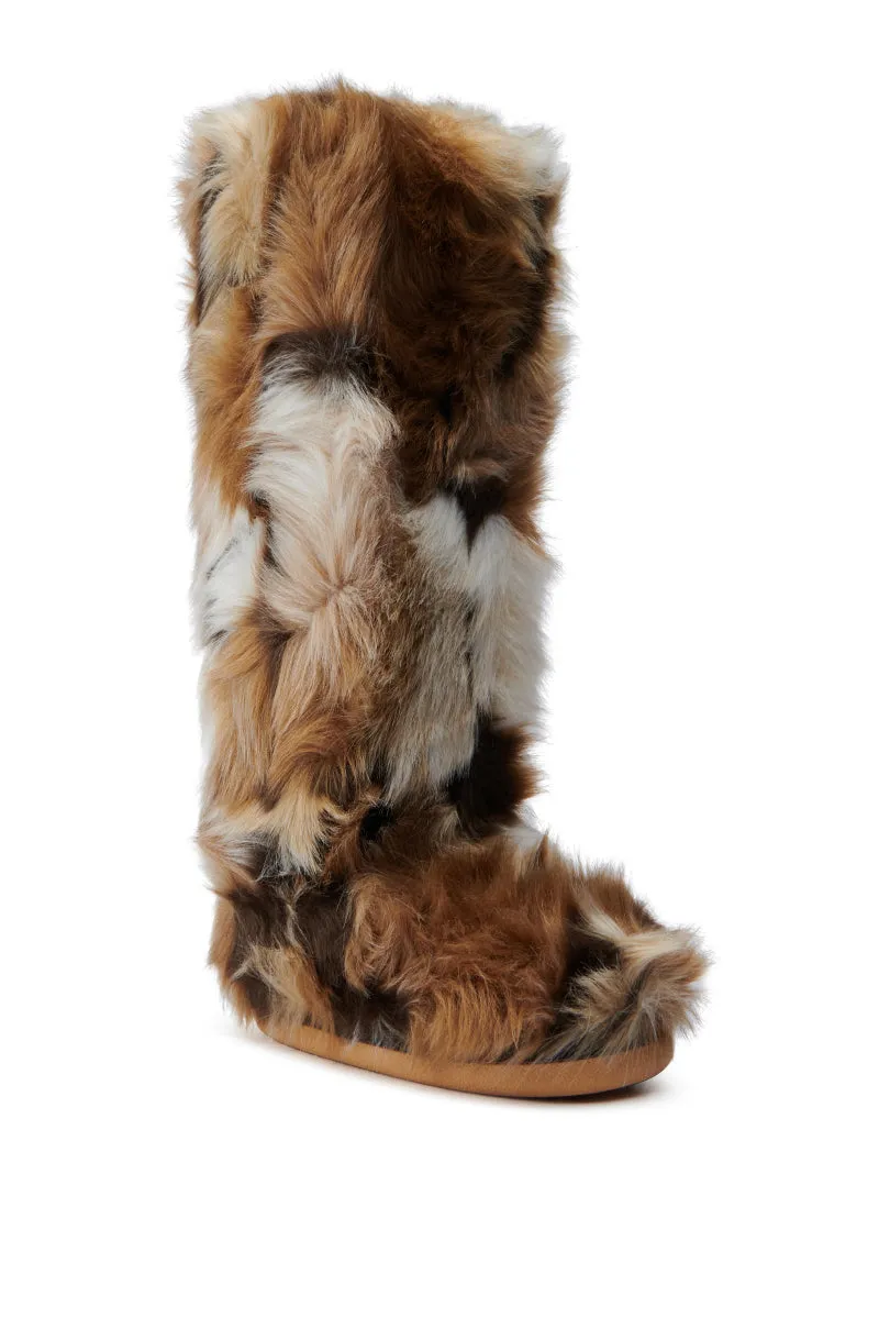 AZALEA WANG FENNEC MULTI FUZZY FLAT KNEE HIGH BOOT sold by AKIRA product image thumbnail 3
