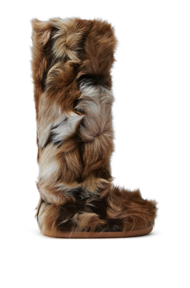 AZALEA WANG FENNEC MULTI FUZZY FLAT KNEE HIGH BOOT sold by AKIRA product image thumbnail 2
