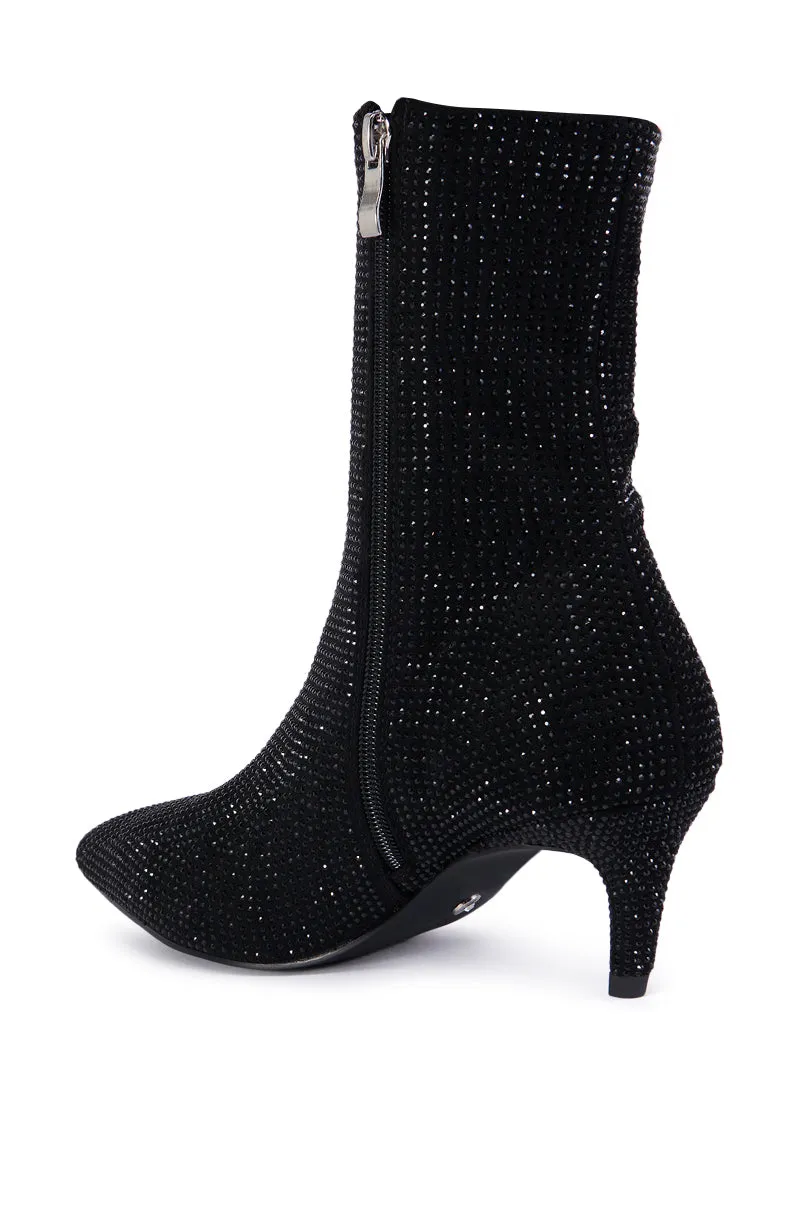 AZALEA WANG NEROLA BLACK RHINESTONE BOOTIE sold by AKIRA product image thumbnail 4