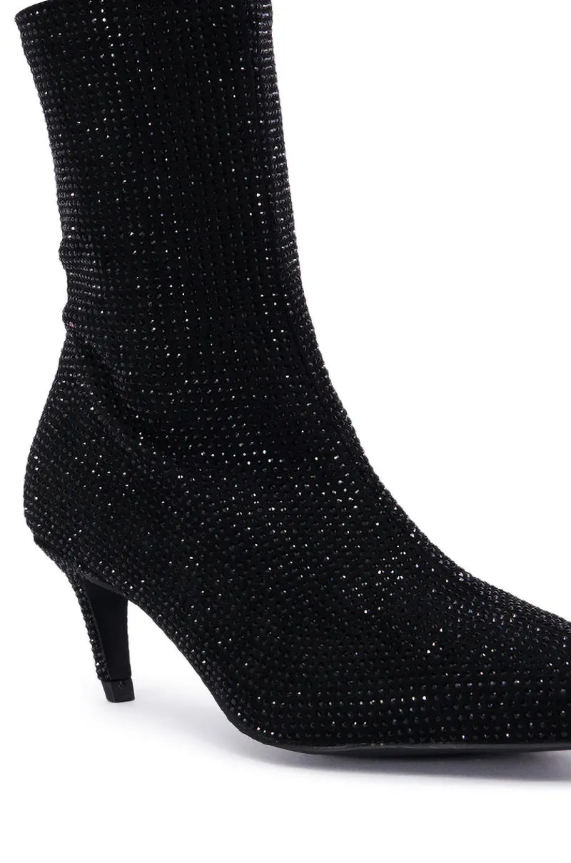 AZALEA WANG NEROLA BLACK RHINESTONE BOOTIE sold by AKIRA product image thumbnail 5