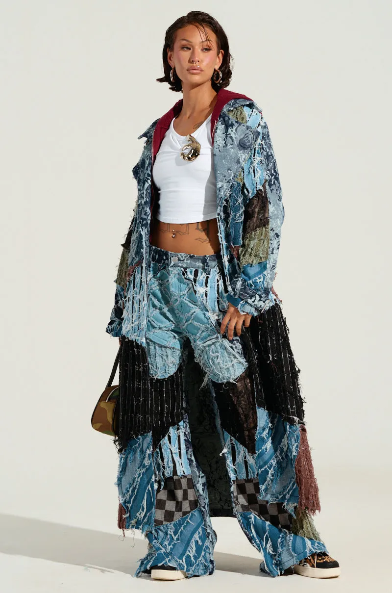 RONNY PATCHWORK TRENCH sold by AKIRA product image thumbnail 4