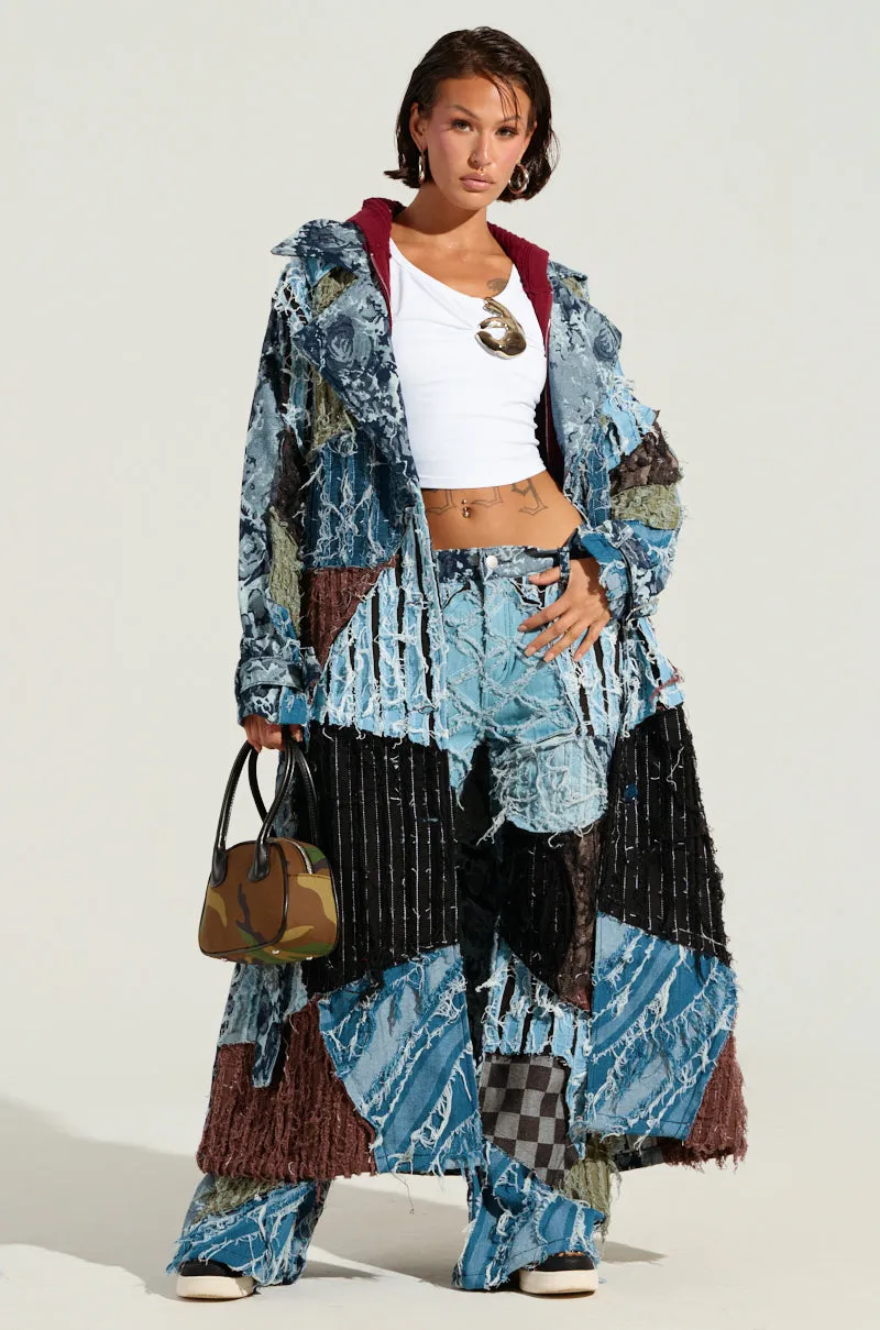 RONNY PATCHWORK TRENCH sold by AKIRA product image thumbnail 3