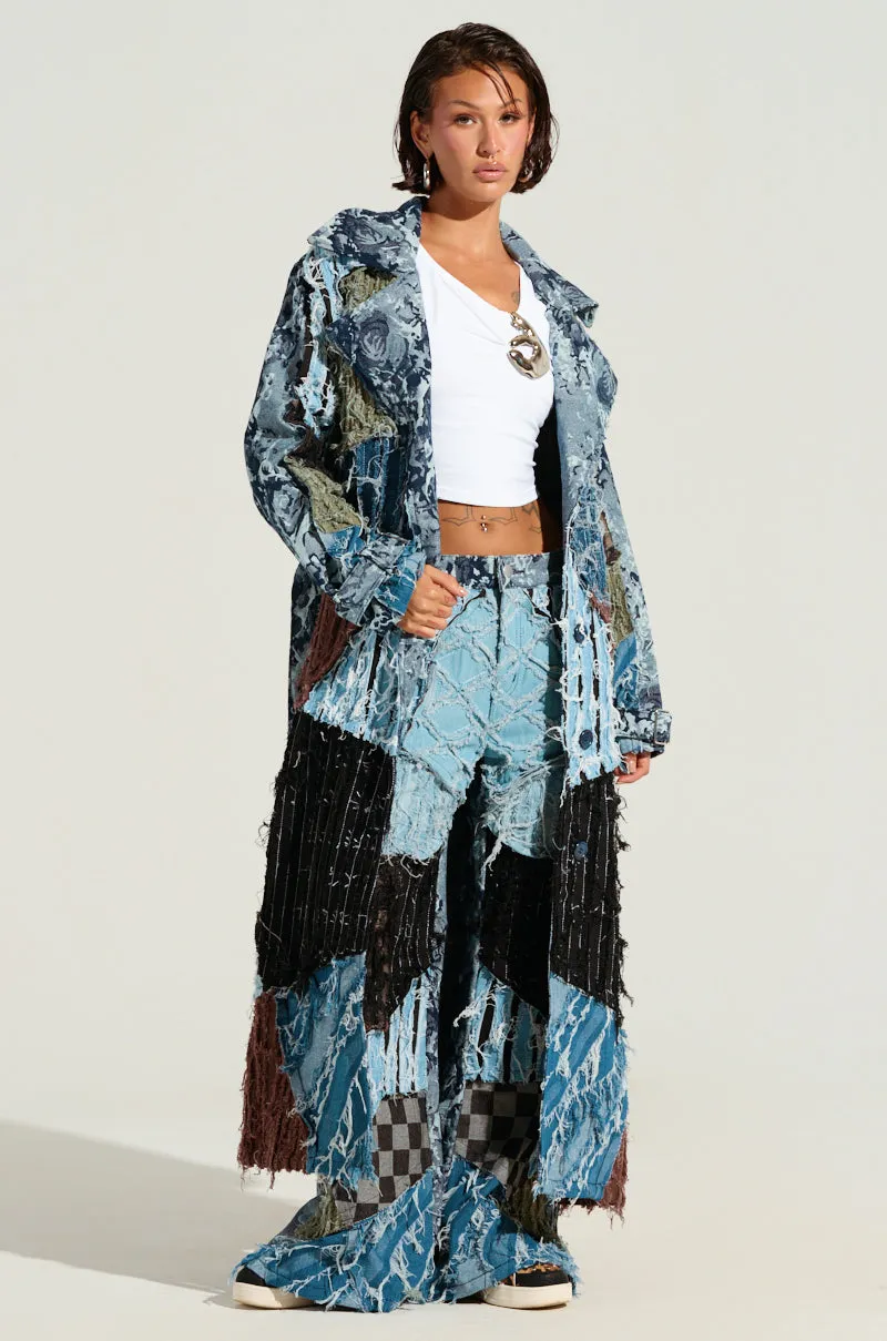 RONNY PATCHWORK TRENCH sold by AKIRA product image thumbnail 5