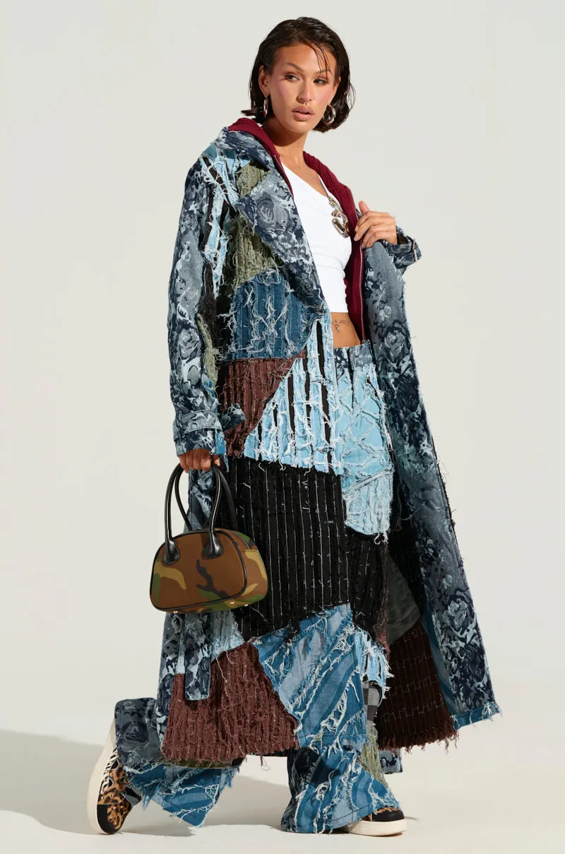 RONNY PATCHWORK TRENCH sold by AKIRA