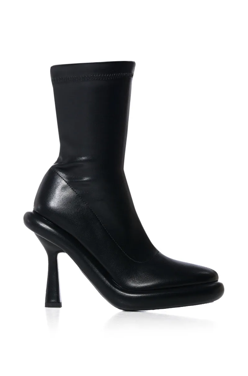 AZALEA WANG TARROW STILETTO PU BOOTIE IN BLACK sold by AKIRA product image thumbnail 5