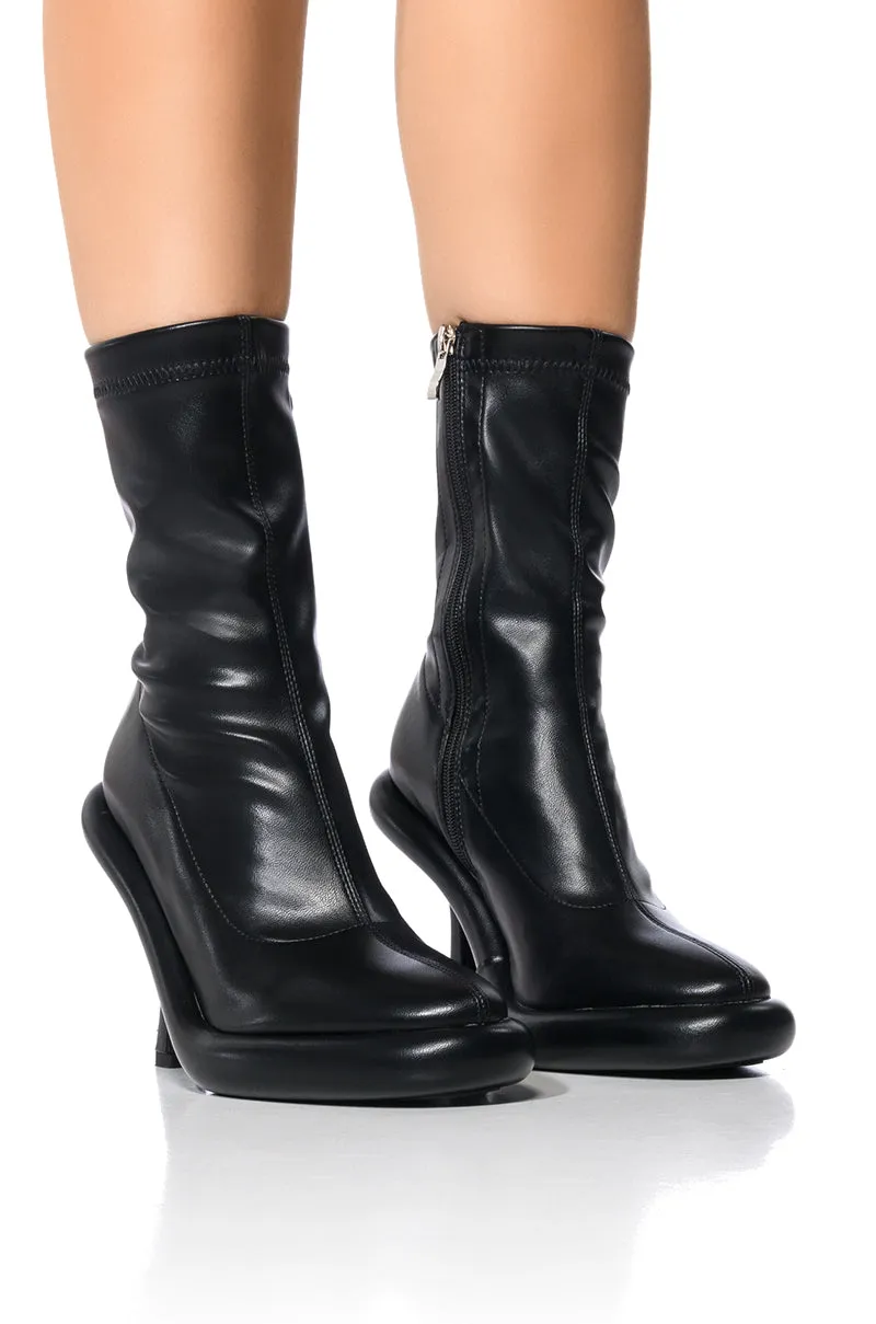 AZALEA WANG TARROW STILETTO PU BOOTIE IN BLACK sold by AKIRA product image thumbnail 4