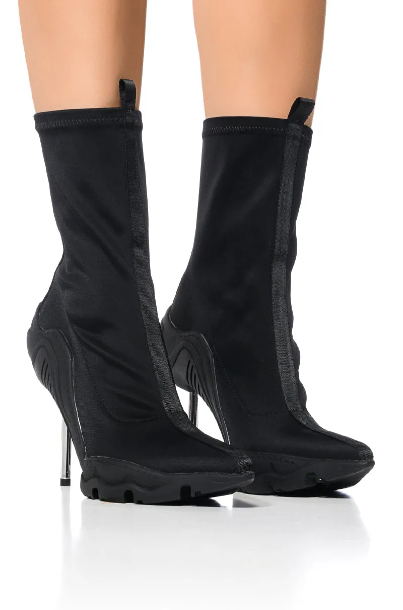 AZALEA WANG WILBER BOOTIE WITH STRETCH NEOPRENE IN BLACK sold by AKIRA product image thumbnail 5