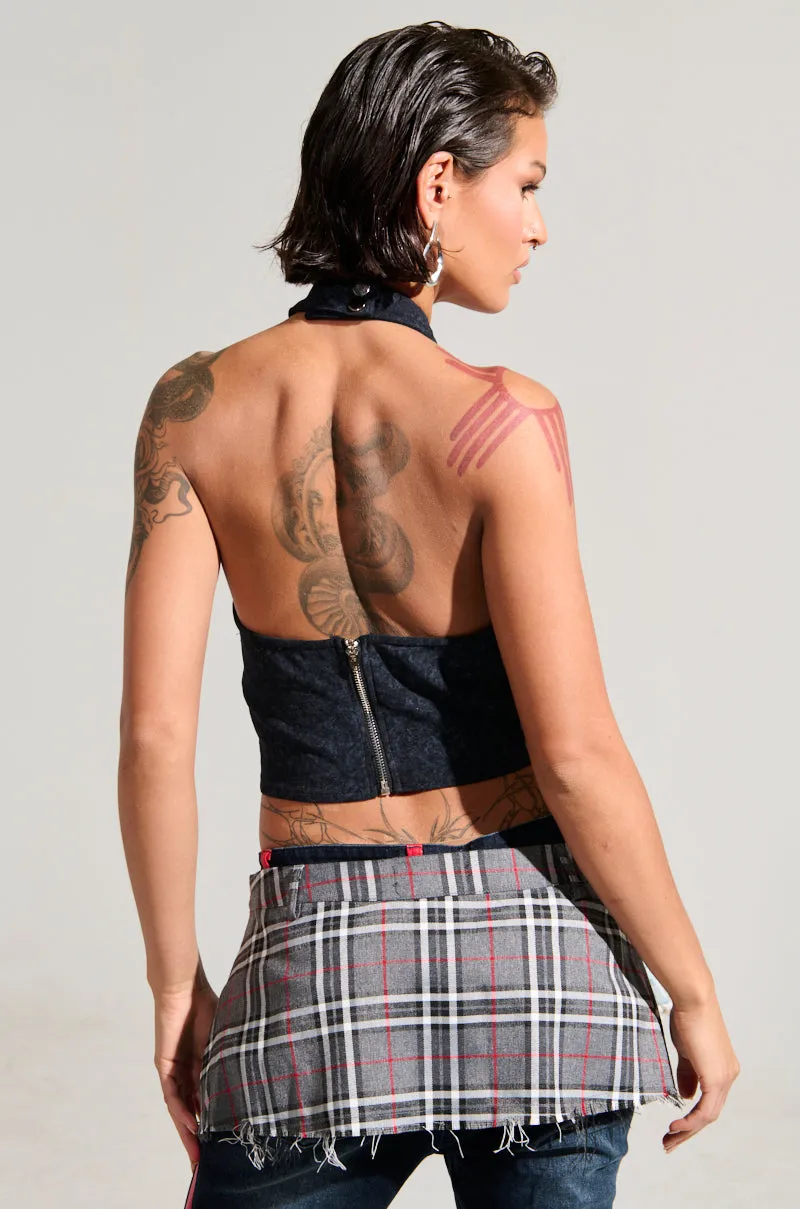 TINY LIL GIRL HALTER TOP WITH CHAIN sold by AKIRA product image thumbnail 3