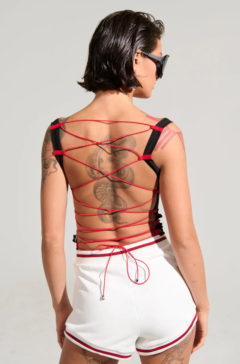 STOP COPYING ME LACE UP BACK TANK TOP sold by AKIRA product image thumbnail 5