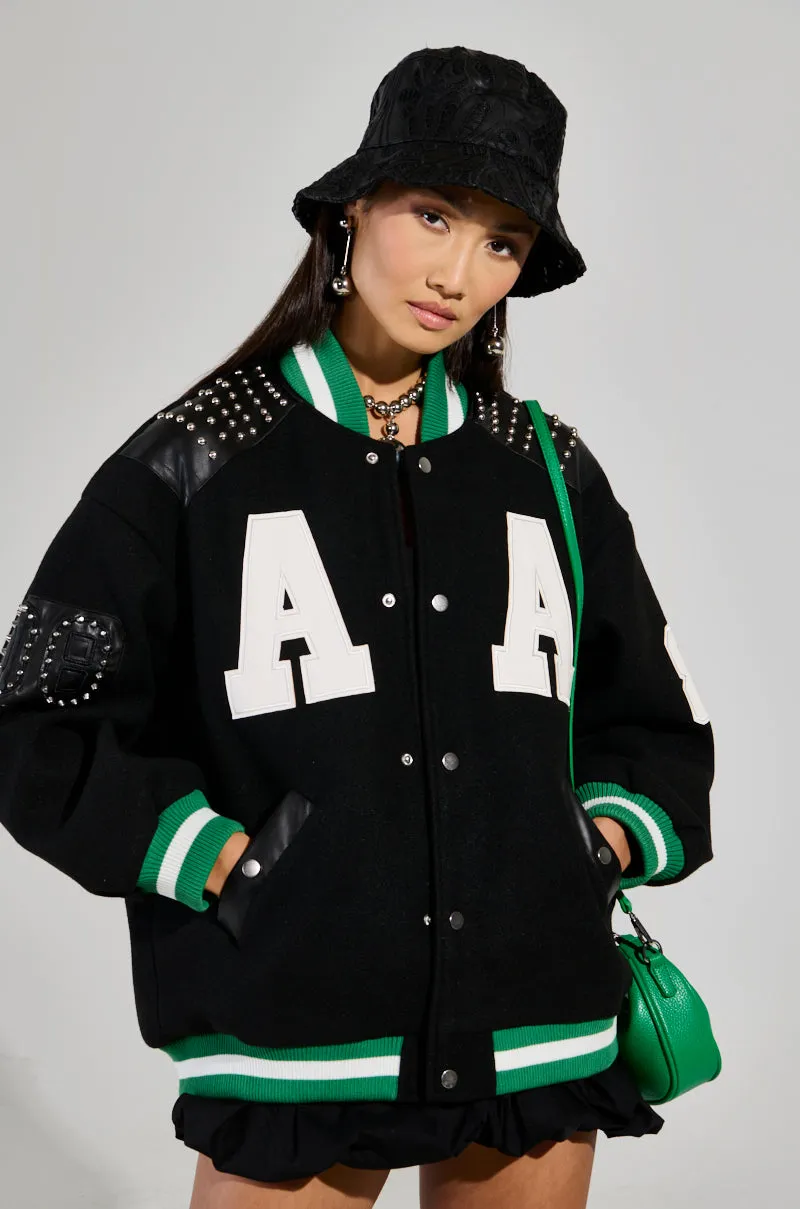 ACE OF SPADES STUDDED BOMBER sold by AKIRA product image thumbnail 2