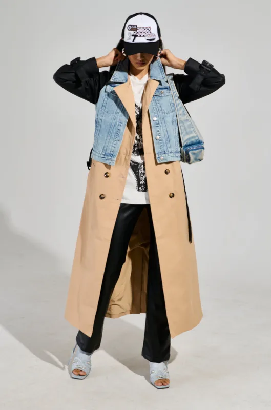 CITY SLICKER MIXED MEDIA TRENCH sold by AKIRA