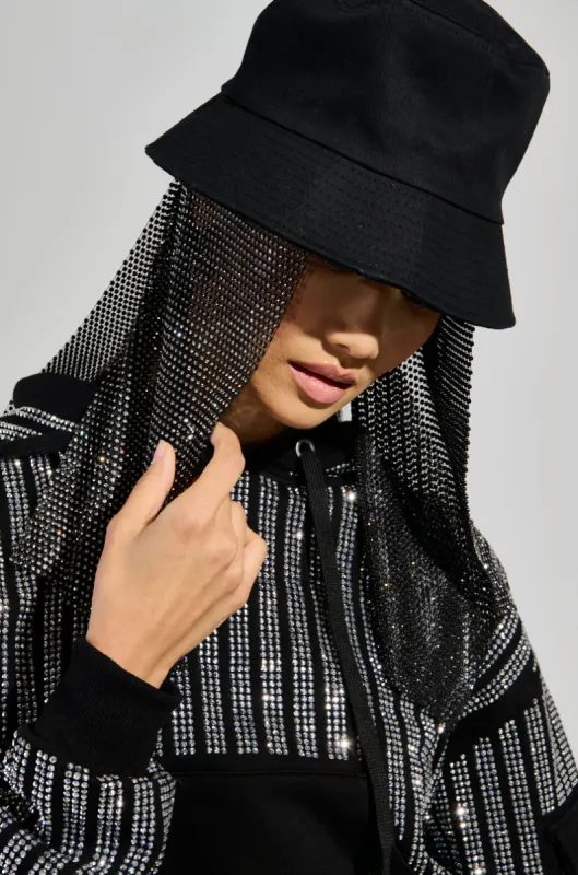 STRAIGHT DRIPPIN BUCKET HAT IN BLACK sold by AKIRA