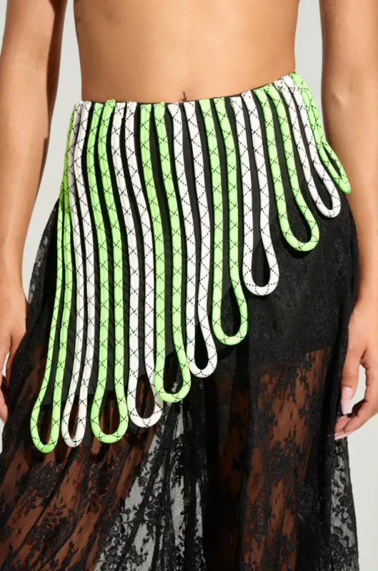 SPORTY CHIC STRETCH BELT sold by AKIRA