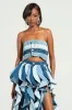 ALESSANDRA DENIM CORSET TOP sold by AKIRA