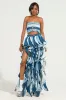 ALESSANDRA DENIM CORSET TOP sold by AKIRA