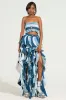 ALESSANDRA DENIM CORSET TOP sold by AKIRA