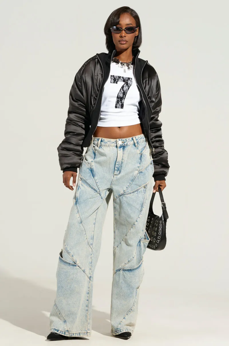 ELECTRA SATIN EFFECT BOMBER sold by AKIRA product image thumbnail 5