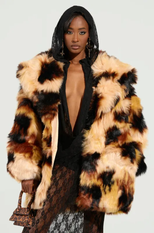 ARI OVERSIZED FUR COAT sold by AKIRA