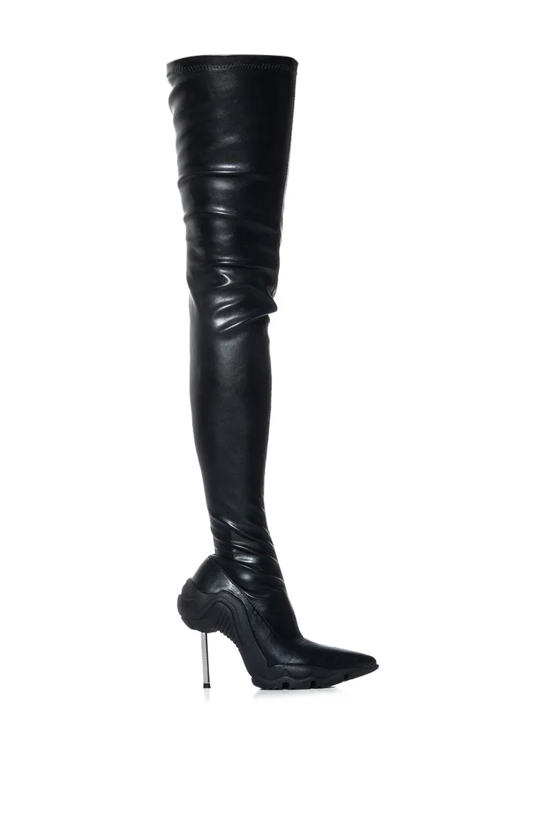 AZALEA WANG MCARTNEY STRETCH BLACK STILETTO BOOT sold by AKIRA product image thumbnail 3