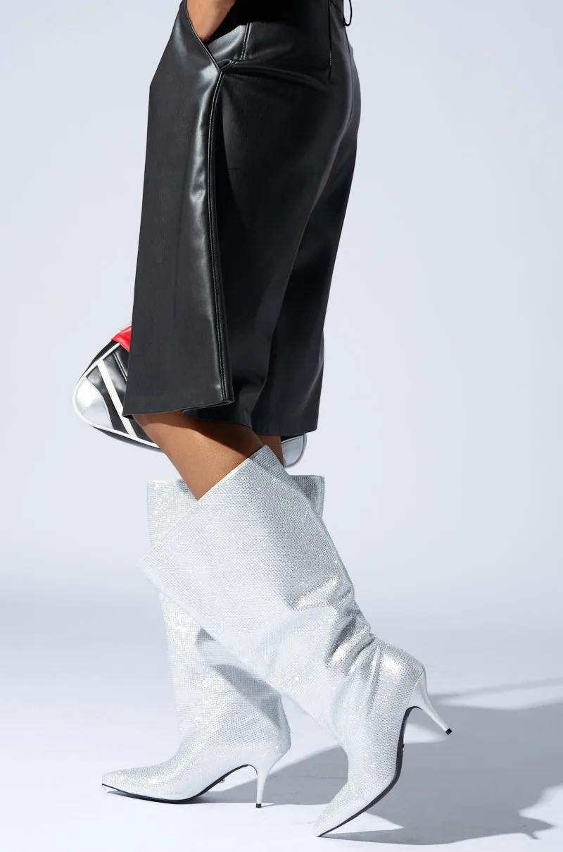 AZALEA WANG JARROW SILVER RHINESTONE BOOTIE sold by AKIRA product image thumbnail 2