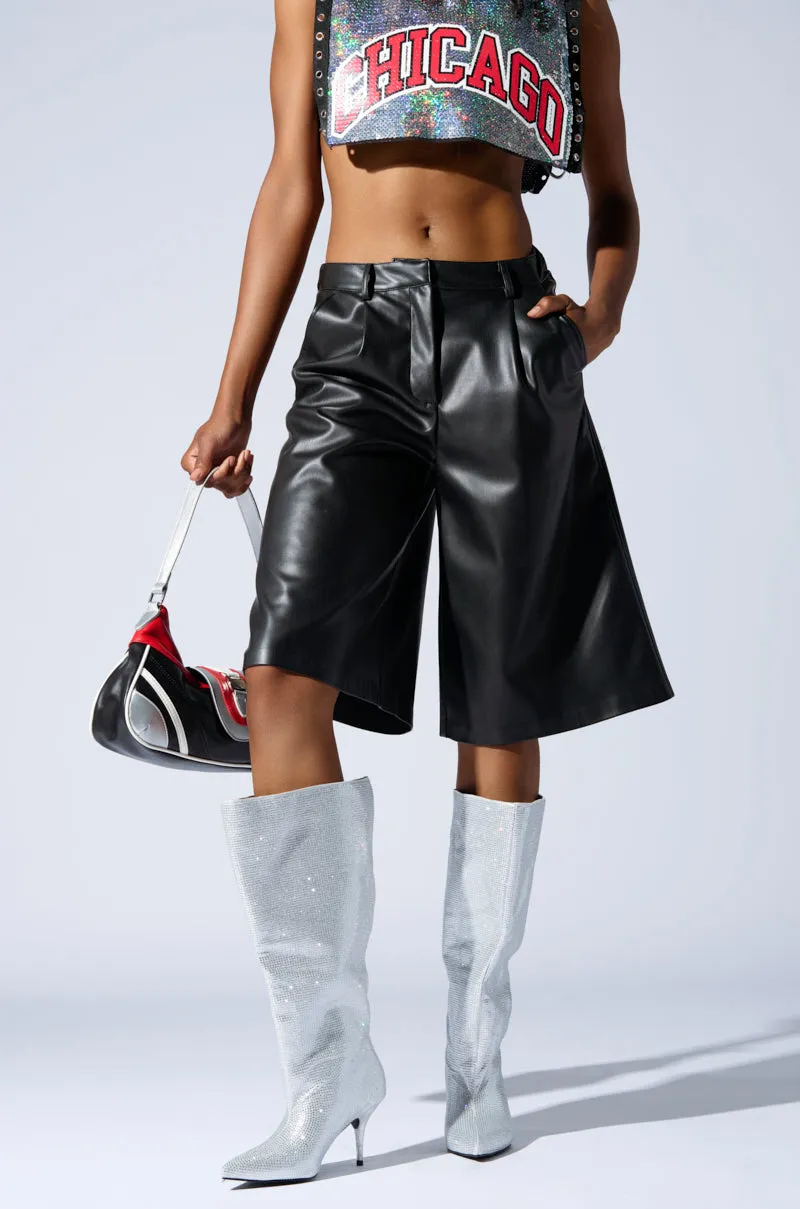 AZALEA WANG JARROW SILVER RHINESTONE BOOTIE sold by AKIRA