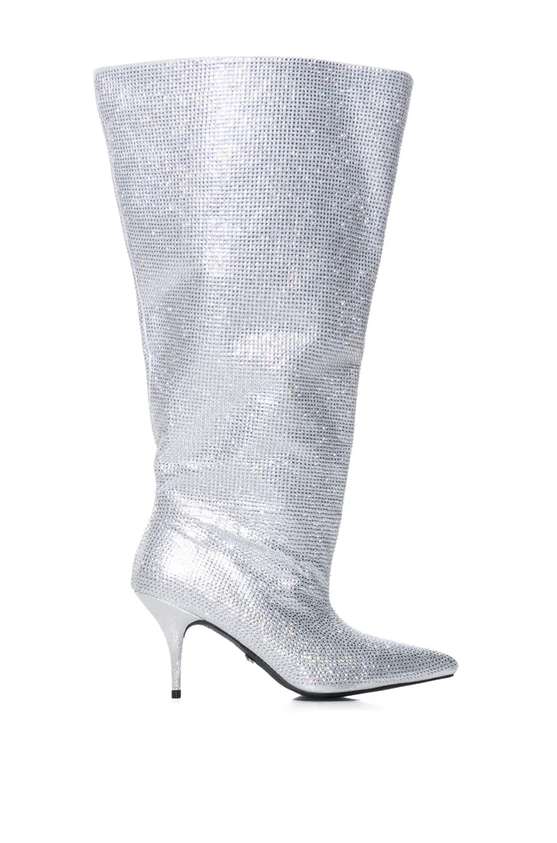 AZALEA WANG JARROW SILVER RHINESTONE BOOTIE sold by AKIRA product image thumbnail 4