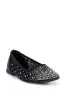 AZALEA WANG HENLEE BLACK RHINESTONE FLAT sold by AKIRA