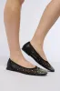 AZALEA WANG HENLEE BLACK RHINESTONE FLAT sold by AKIRA