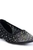 AZALEA WANG HENLEE BLACK RHINESTONE FLAT sold by AKIRA