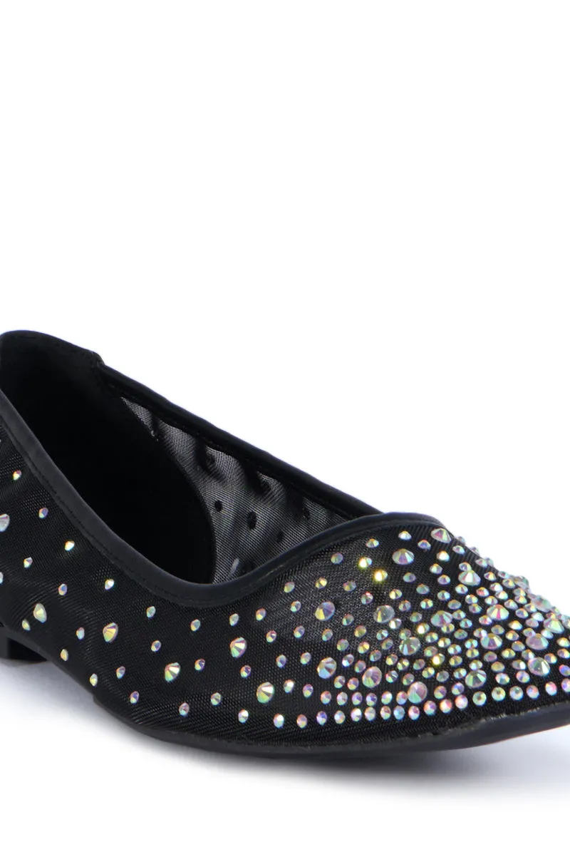 AZALEA WANG HENLEE BLACK RHINESTONE FLAT sold by AKIRA product image thumbnail 5