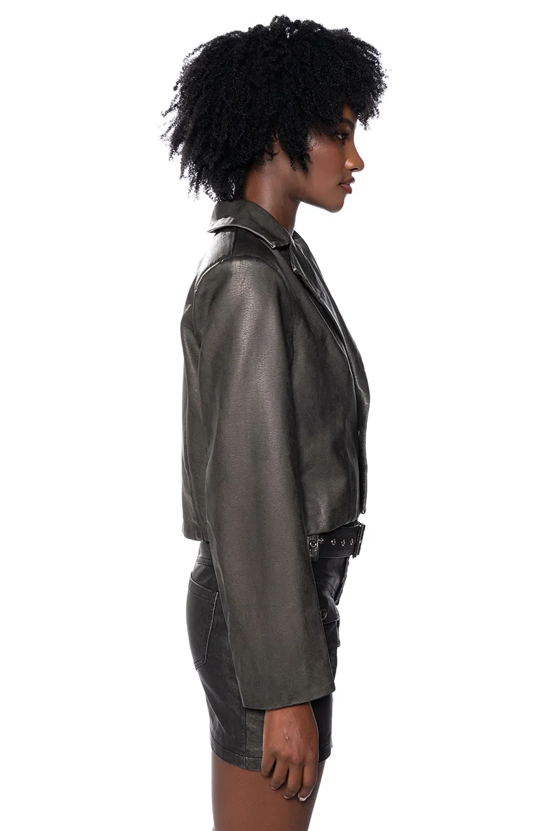 SHAI DISTRESSED CROP BLAZER sold by AKIRA product image thumbnail 4