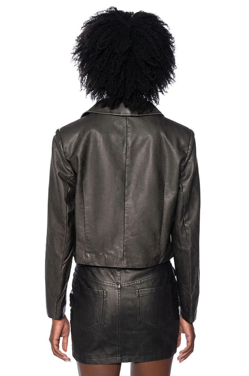 SHAI DISTRESSED CROP BLAZER sold by AKIRA product image thumbnail 5