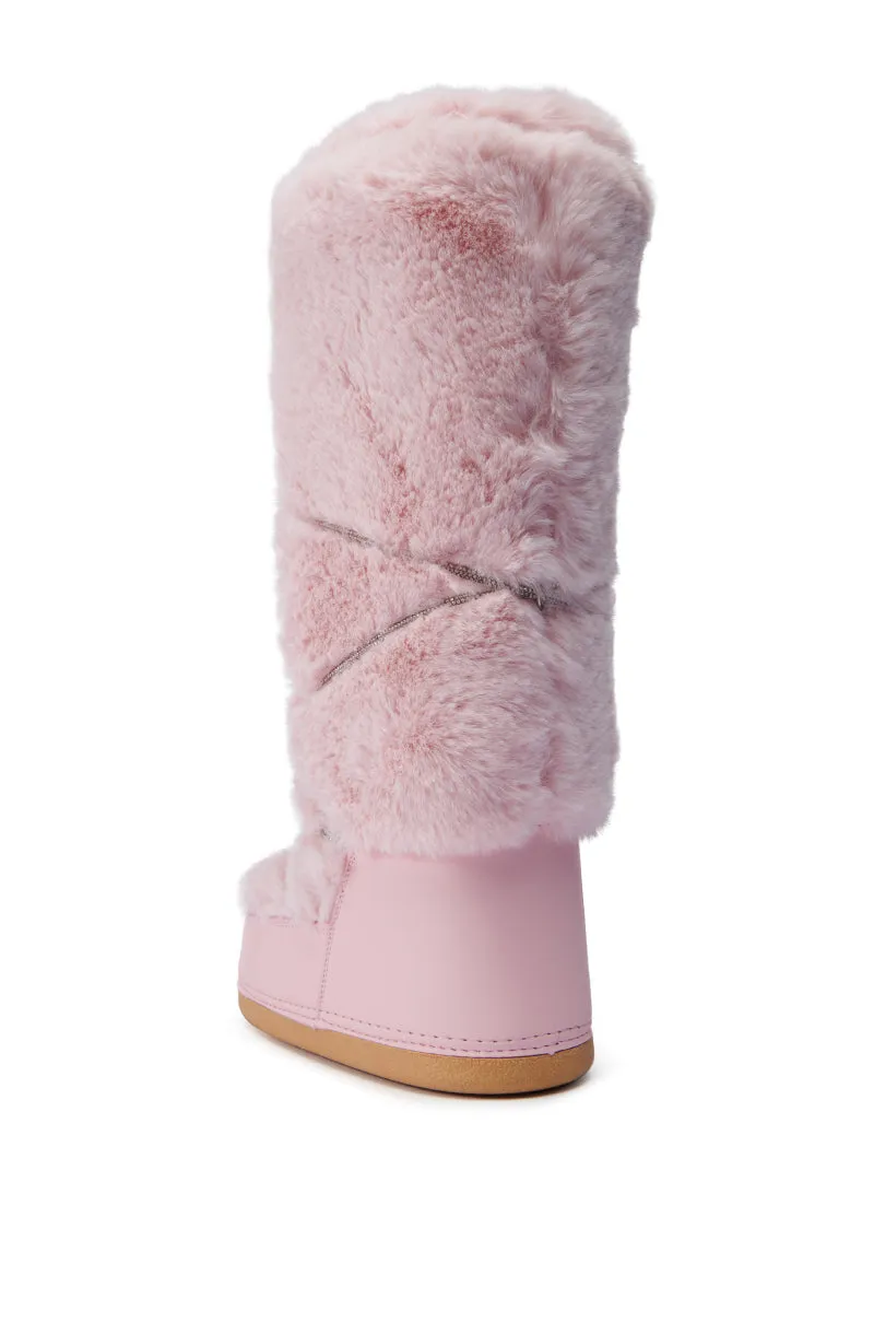 AZALEA WANG TAYTON PINK FUZZY FLAT KNEE HIGH BOOT sold by AKIRA product image thumbnail 5