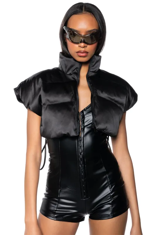 PERI PERI PUFFER VEST sold by AKIRA