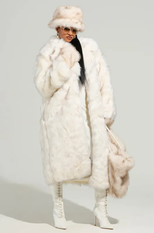 TOASTED MARSHMALLOW FUR COAT sold by AKIRA