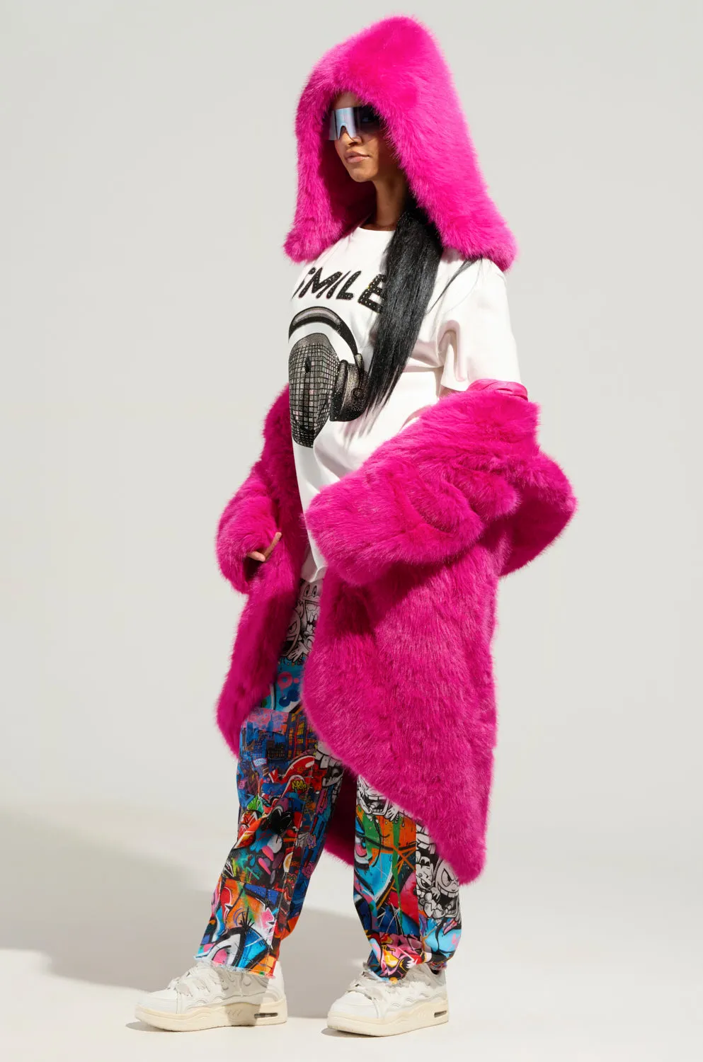 DAISY FAUX FUR COAT sold by AKIRA product image thumbnail 5