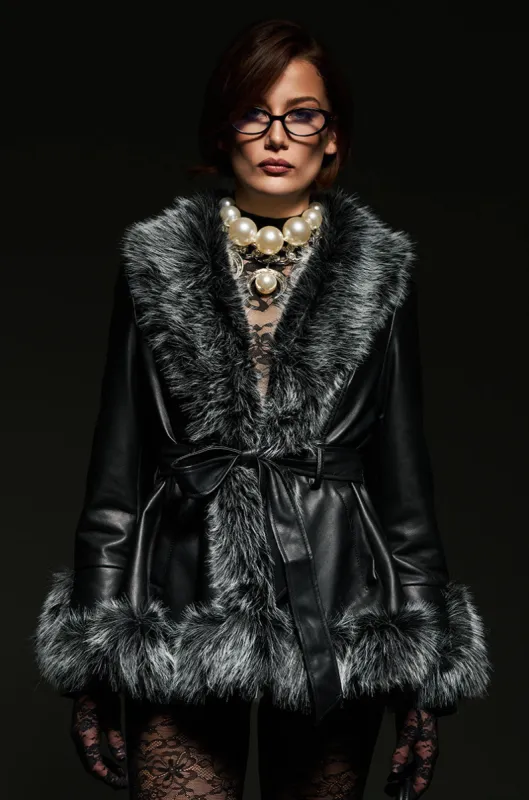 NEW KENZY FUR TRIM MOTO sold by AKIRA