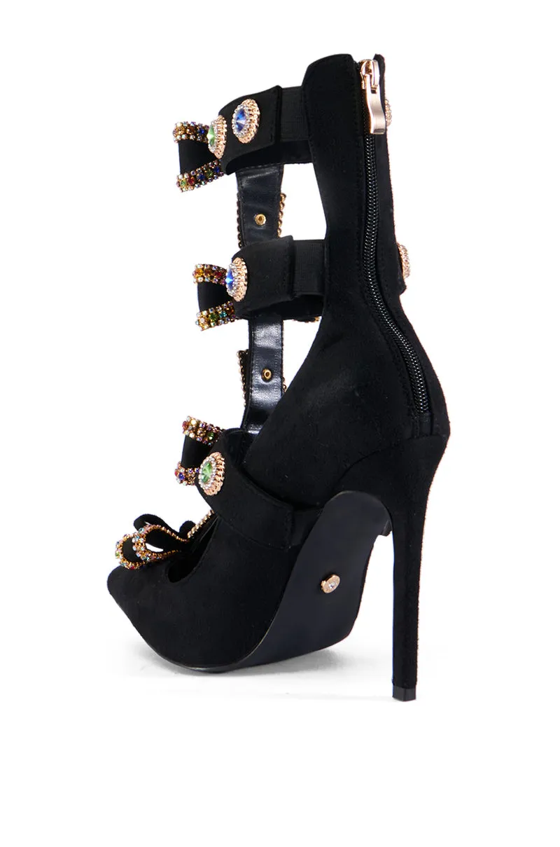 AZALEA WANG BRILLANCE BLACK EMBELLISHED PUMP sold by AKIRA product image thumbnail 5