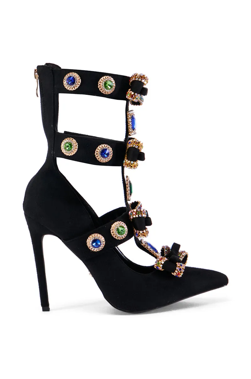 AZALEA WANG BRILLANCE BLACK EMBELLISHED PUMP sold by AKIRA product image thumbnail 3