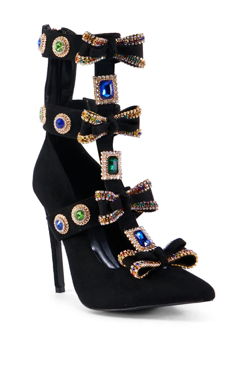 AZALEA WANG BRILLANCE BLACK EMBELLISHED PUMP sold by AKIRA product image thumbnail 4