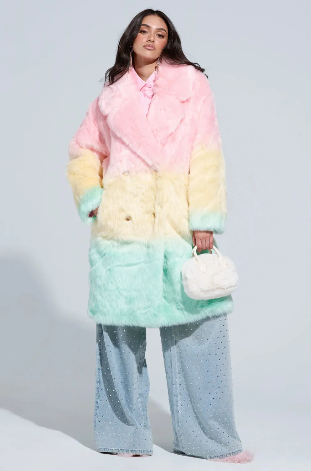 SORBET FAUX FUR TRENCH sold by AKIRA product image thumbnail 3