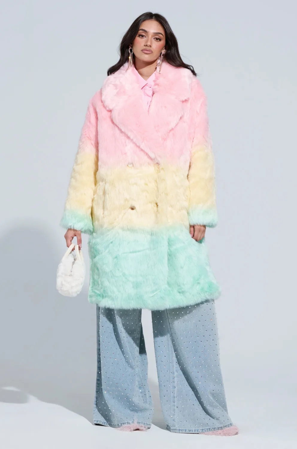 SORBET FAUX FUR TRENCH sold by AKIRA product image thumbnail 2